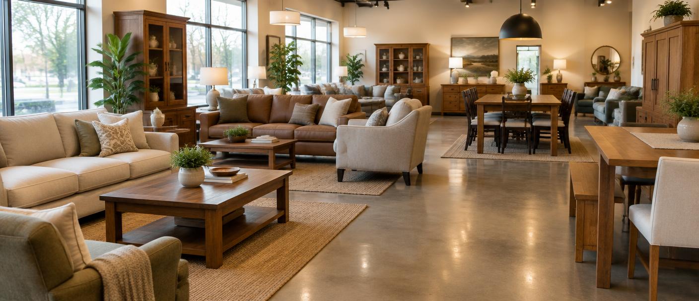Inside the Madar Furniture House showroom